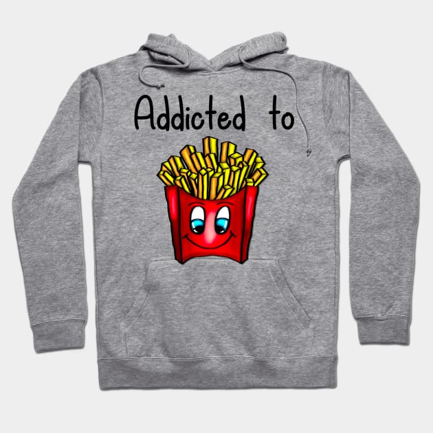 Addicted to French-fries/ Pommes/ Chips - light underground Hoodie by emyzingdesignz